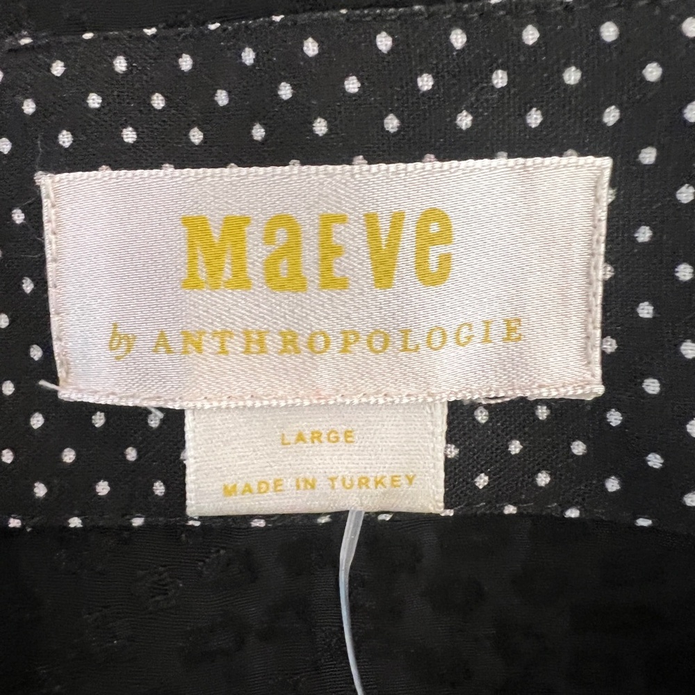 Maeve for Anthropologie Black Sacha Jacquard Tiered Tunic sz L NWT - Picture 11 of 16
